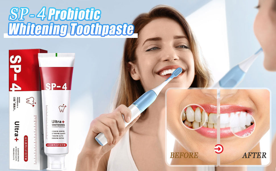 Last Day Of Discount 🔥  SP4  Probiotic Whitening Toothpaste